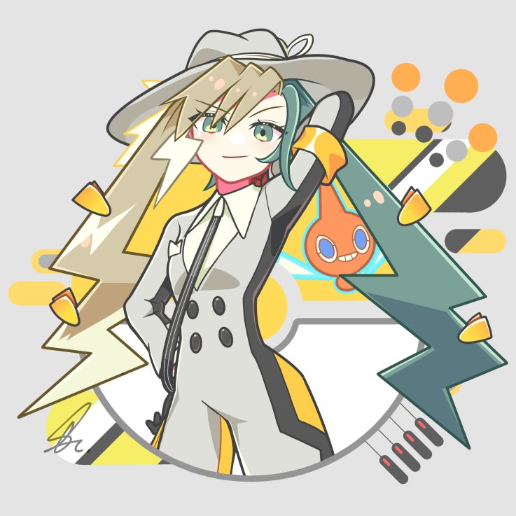 hatsune miku, rotom, and electric miku (pokemon and 2 more) drawn by saihate_(d3)