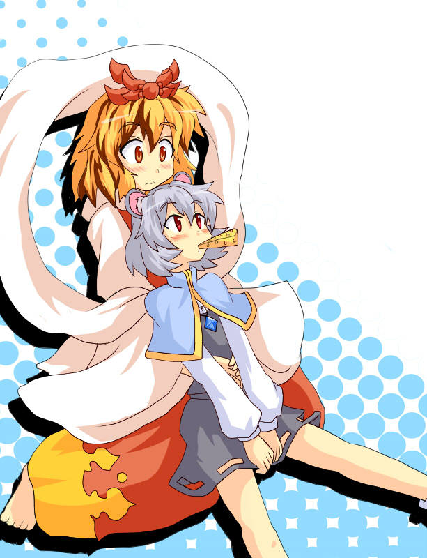 nazrin and toramaru shou (touhou) drawn by harukatron