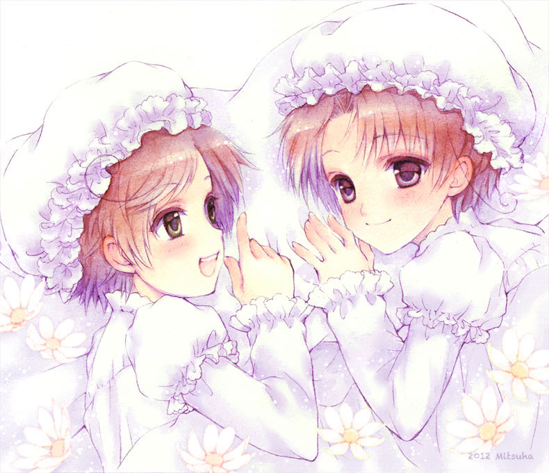 northern italy and southern italy (axis powers hetalia) drawn by mitsuha_koharu