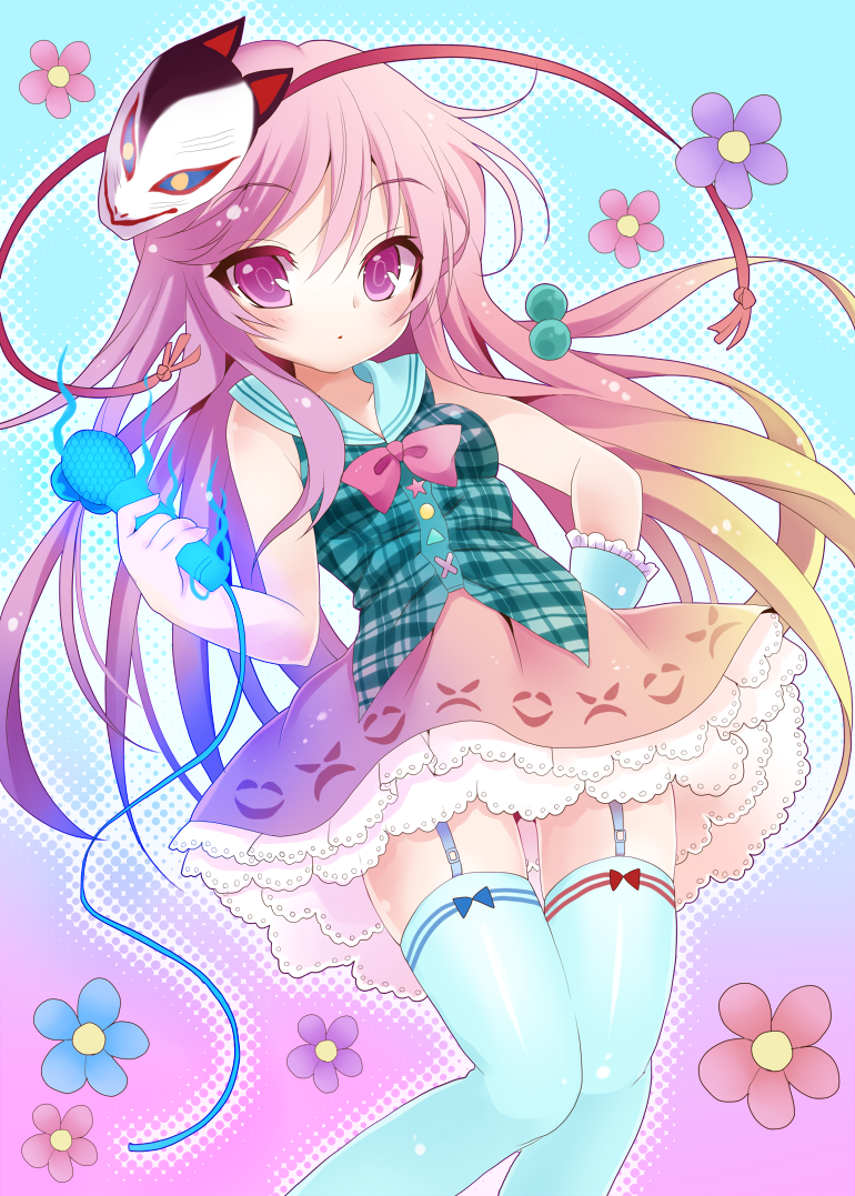 hata no kokoro (touhou) drawn by kokorominton