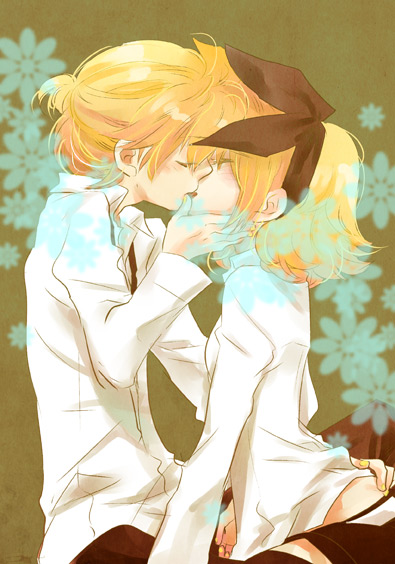 kagamine rin and kagamine len (vocaloid) drawn by hoshino_hitsuki