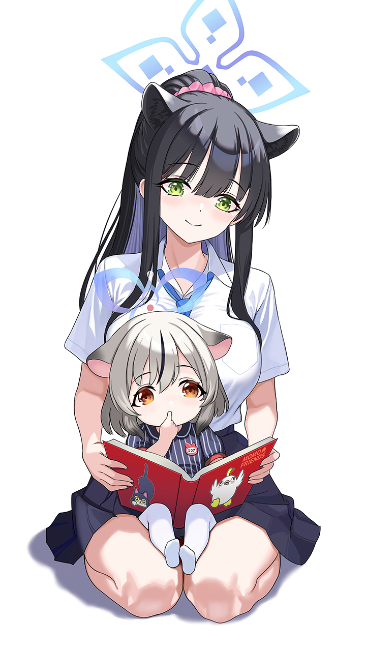 kokona, peroro, and shun (blue archive) drawn by jamgom