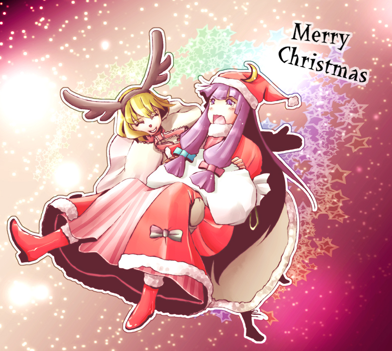 alice margatroid and patchouli knowledge (touhou) drawn by jii_baa