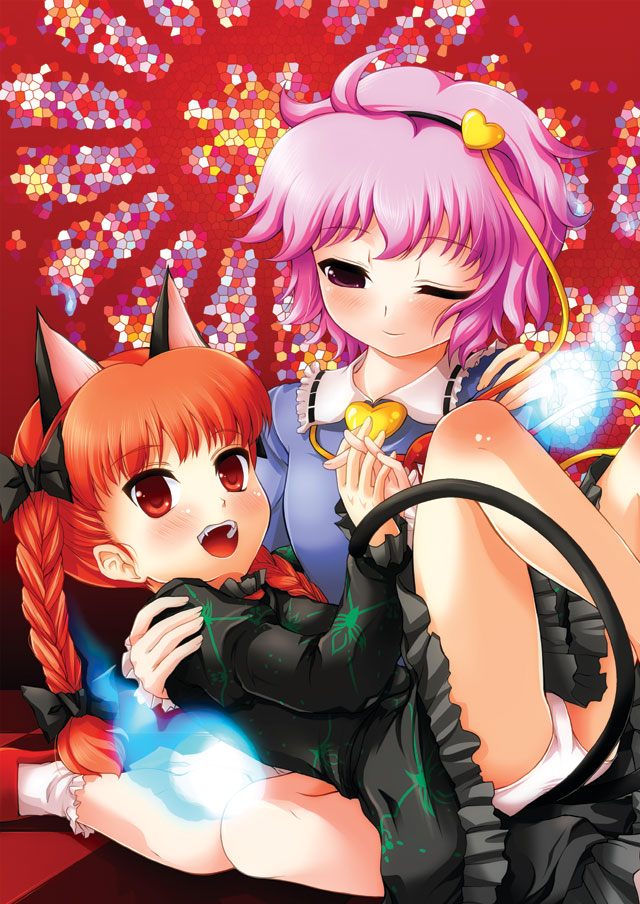 komeiji satori and kaenbyou rin (touhou) drawn by tilm