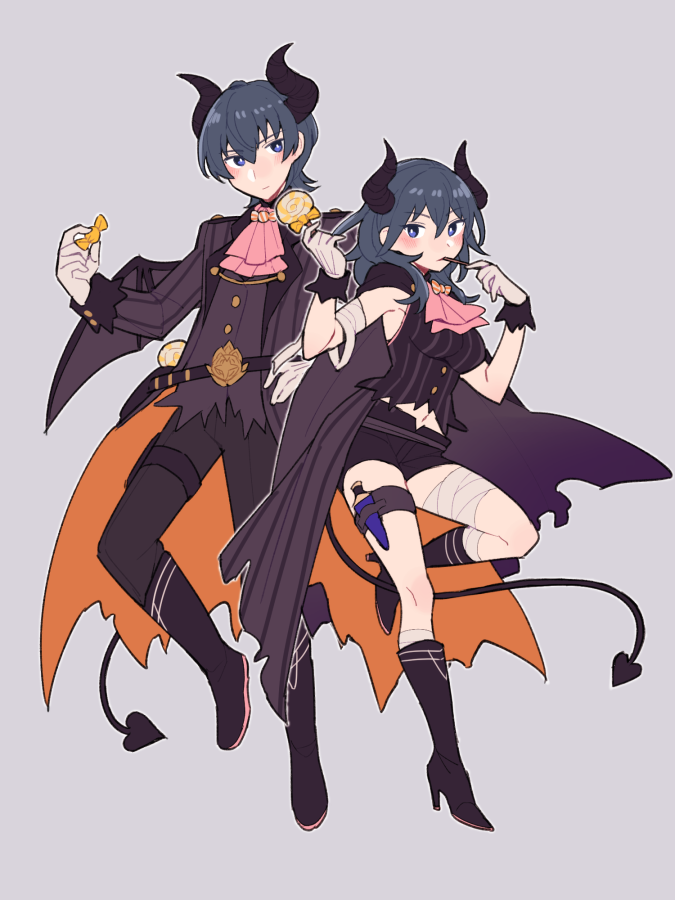 female byleth and male byleth (fire emblem and 2 more) drawn by do_m_kaeru