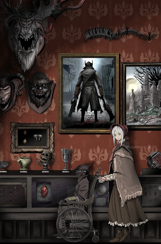 hunter and plain doll (bloodborne) drawn by kageisland_9lov
