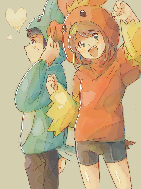 may, brendan, torchic, and mudkip (pokemon and 1 more) drawn by gawase
