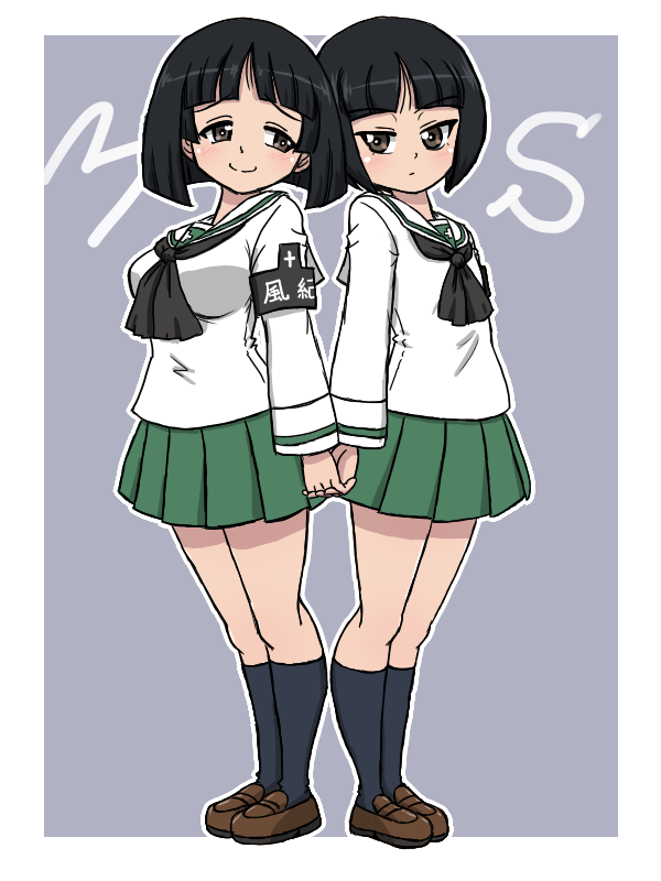 gotou moyoko and konparu nozomi (girls und panzer) drawn by takahashi_kurage
