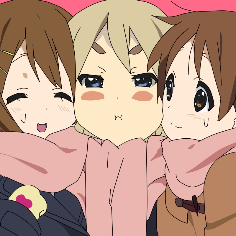 hirasawa yui, kotobuki tsumugi, and hirasawa ui (k-on!) drawn by takahiro_(rikky)