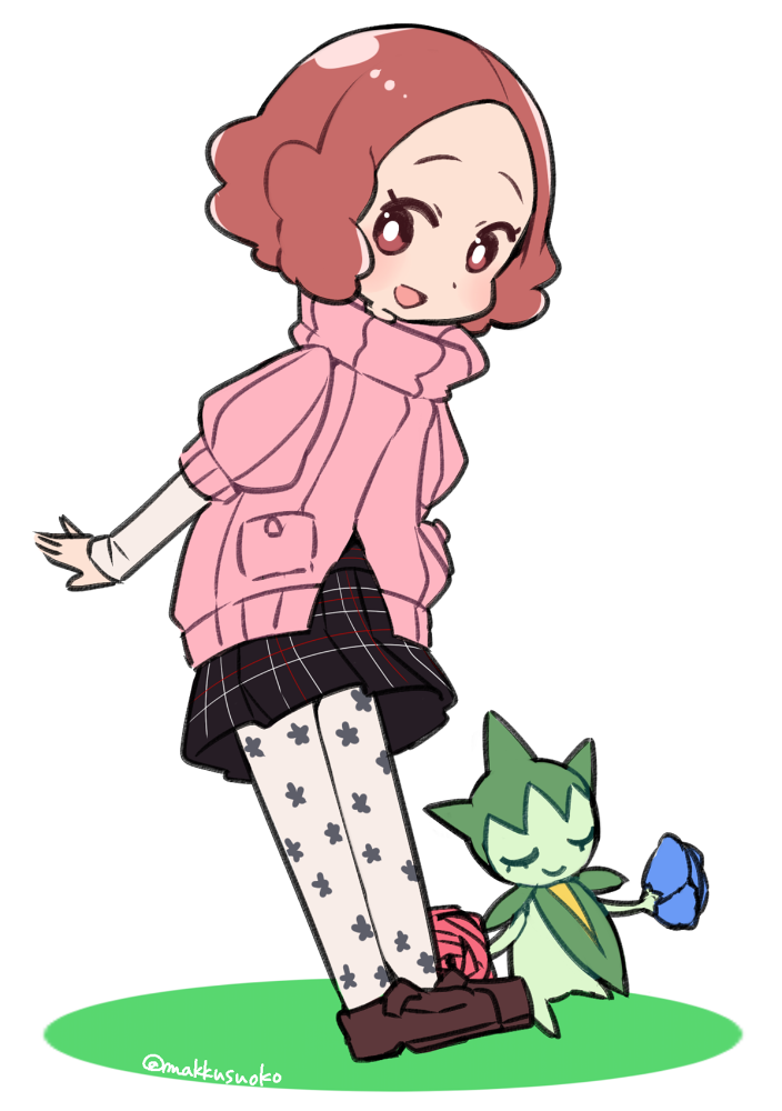okumura haru and roselia (pokemon and 2 more) drawn by do_m_kaeru