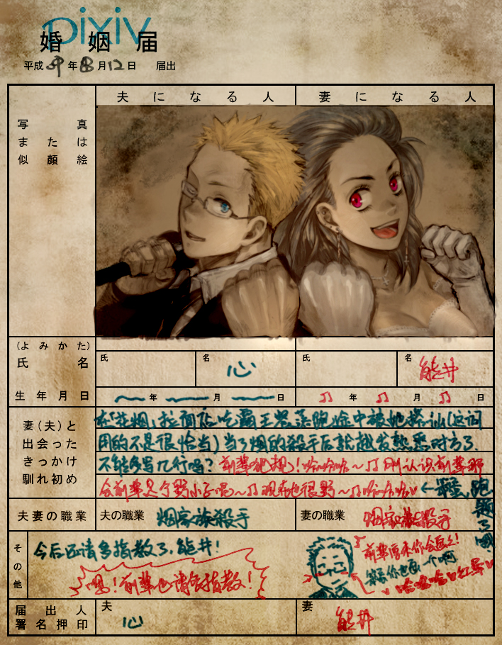 noi and shin (dorohedoro) drawn by leir18