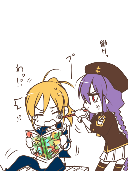sion eltnam, sion eltnam atlasia, and riesbyfe stridberg (tsukihime and 1 more) drawn by 6_(yuchae)