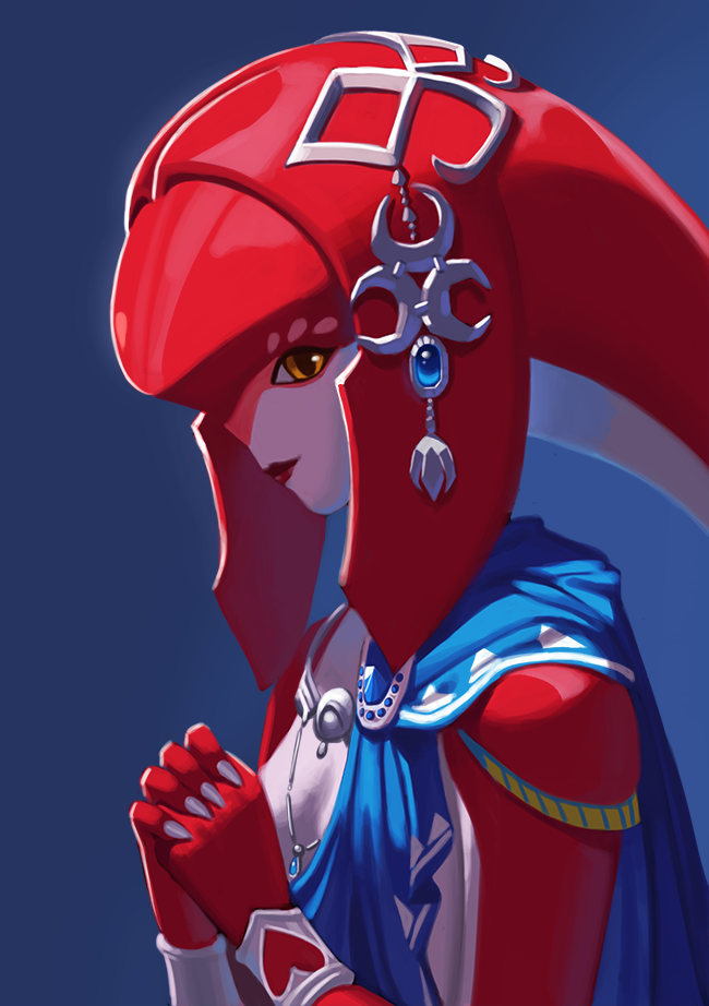 mipha (the legend of zelda and 1 more) drawn by mella