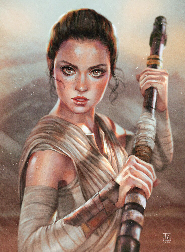 rey (star wars and 1 more) drawn by serafleur