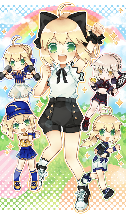 artoria pendragon, saber, saber alter, saber lily, and mysterious heroine x (fate and 1 more) drawn by sumisu_(rinsumi)