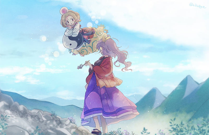 komakusa sannyo and tamatsukuri misumaru (touhou) drawn by biyon