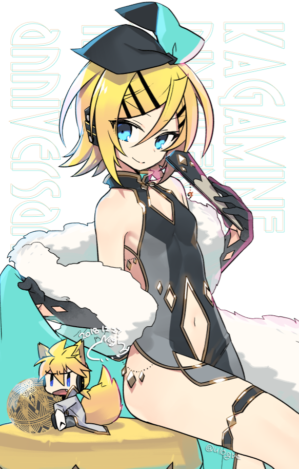 kagamine rin and kagamine len (vocaloid) drawn by negi_(ulog'be)
