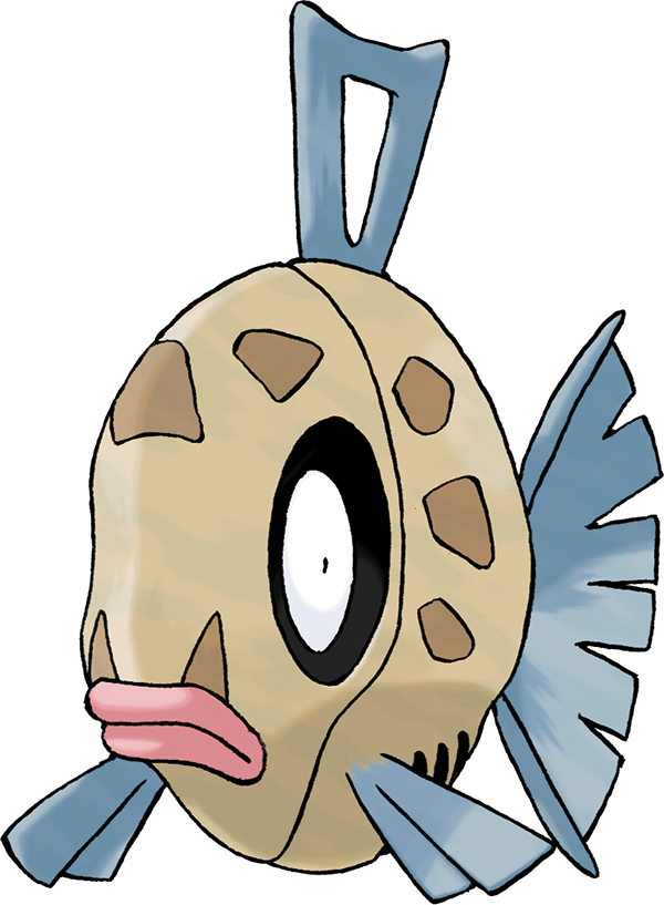 feebas (pokemon and 1 more) drawn by sugimori_ken