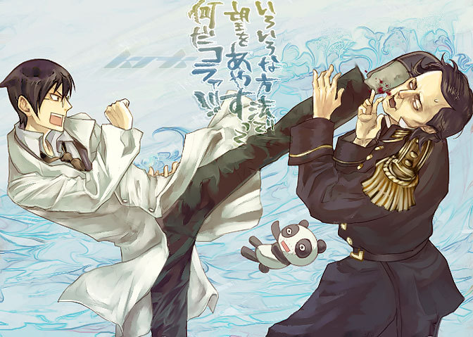 itoshiki mikoto and matthew perry (sayonara zetsubou sensei) drawn by furayu_(flayu)