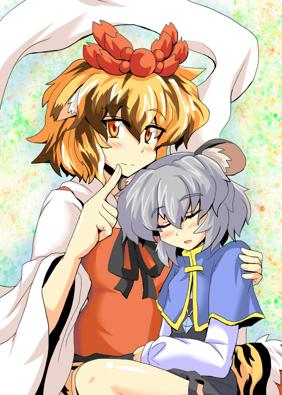 nazrin and toramaru shou (touhou) drawn by harukatron