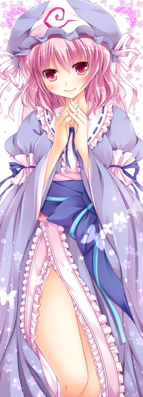 saigyouji yuyuko (touhou) drawn by yanagi_akane_(yousei_kinoko)