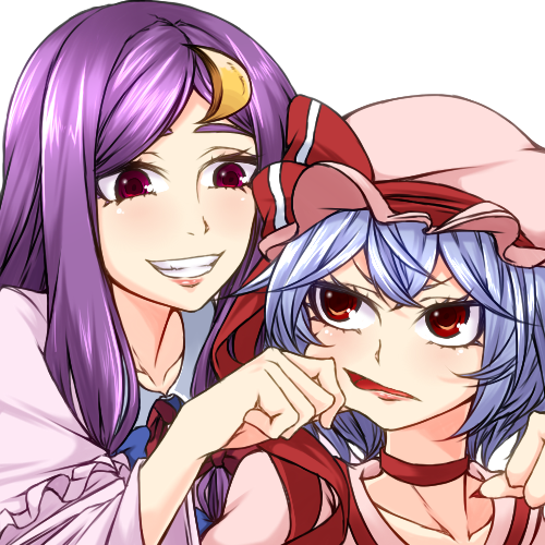 remilia scarlet and patchouli knowledge (touhou) drawn by enami_hakase