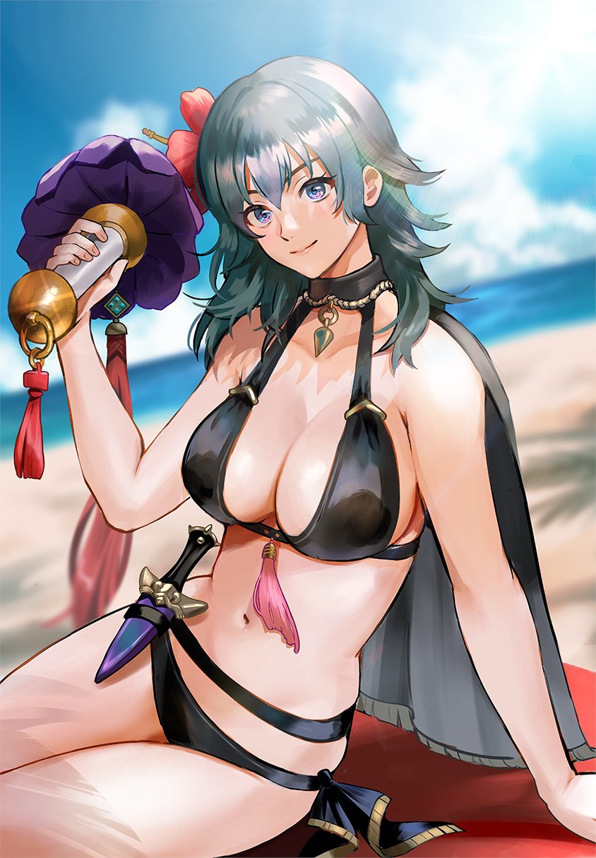 female byleth (fire emblem and 2 more) drawn by sevenven