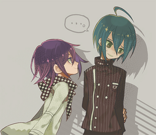oma kokichi and saihara shuichi (danganronpa and 1 more) drawn by miwasiba