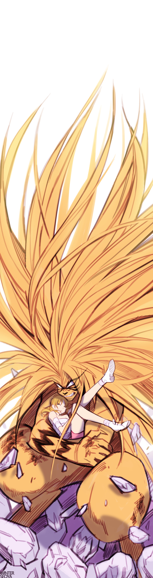 tora and inoue mayuko (ushio to tora) drawn by winterseoya