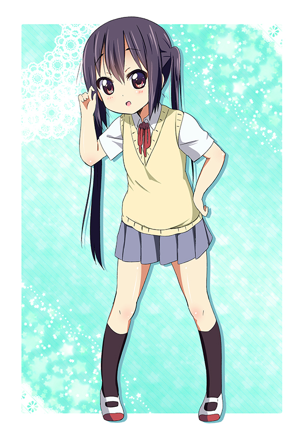 nakano azusa (k-on!) drawn by kurou_(quadruple_zero)