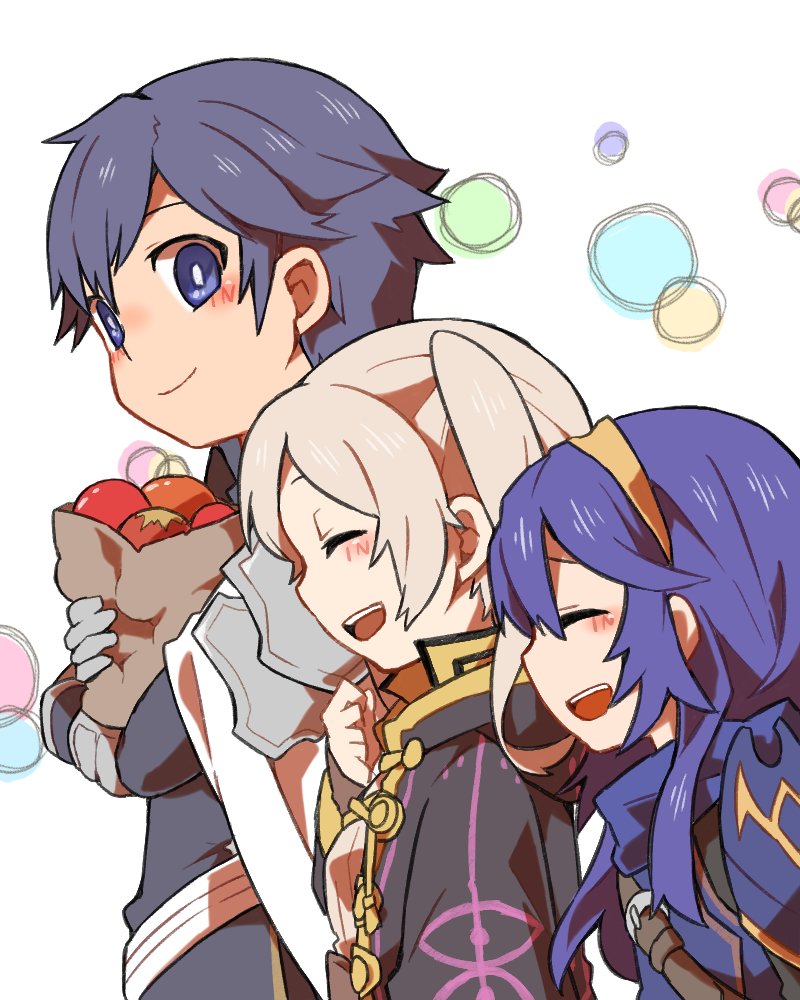 lucina, female robin, and chrom (fire emblem and 1 more) drawn by shunrai