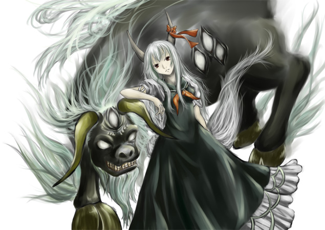 kamishirasawa keine and ex-keine (touhou) drawn by yorubehakiete_tenohiragaeshi