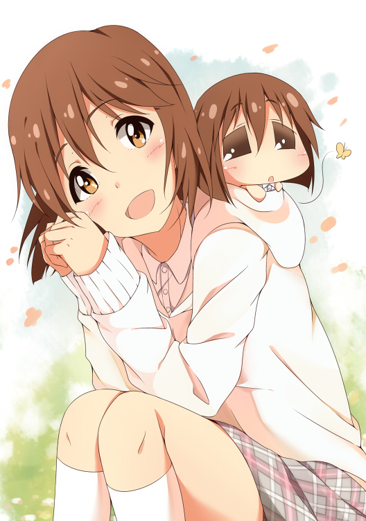 hagiwara yukiho and yukipo (idolmaster and 1 more) drawn by hitotsuki_nanoka