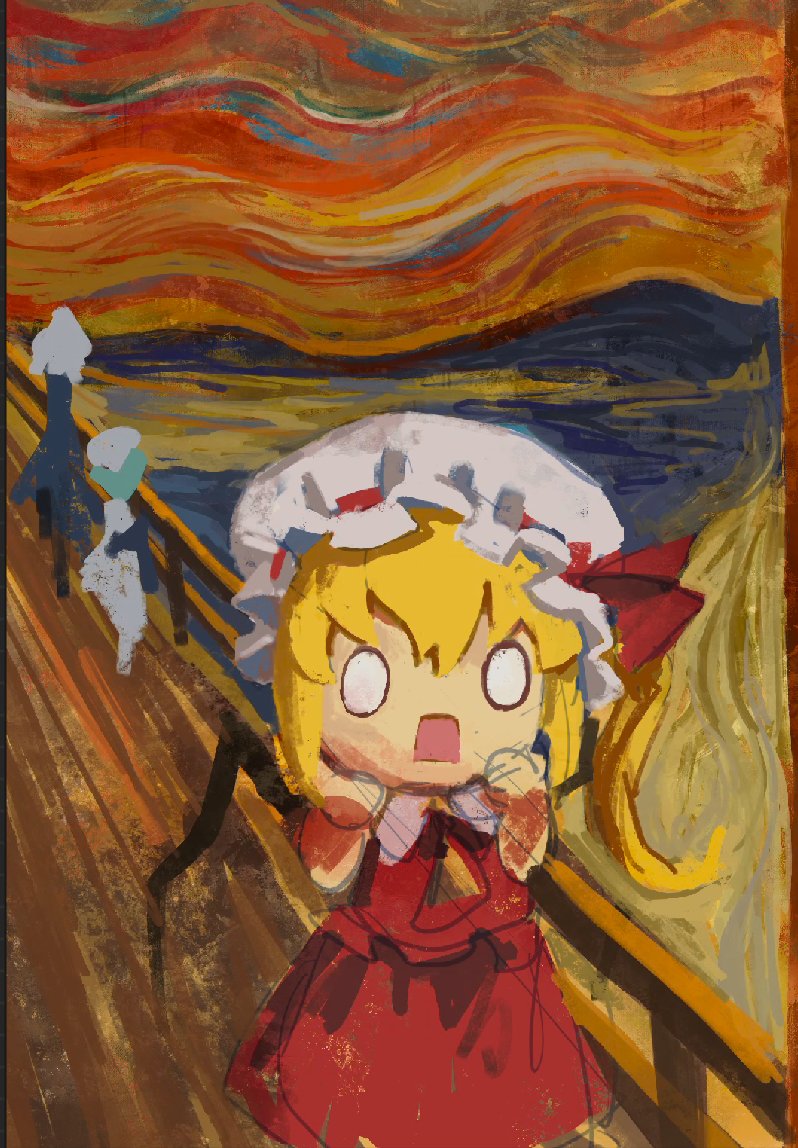 remilia scarlet, flandre scarlet, and izayoi sakuya (touhou and 1 more) drawn by ge_dazuo