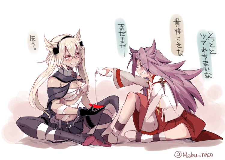 musashi, jun'you, and musashi kai (kantai collection) drawn by cis_(carcharias)