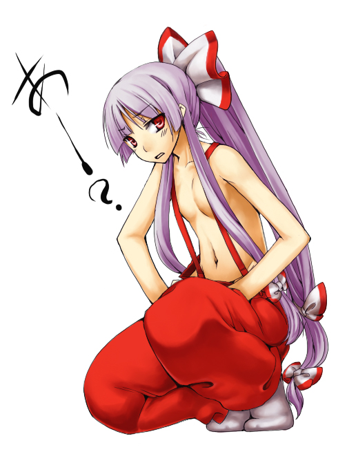 fujiwara no mokou (touhou) drawn by uzura_no_tamago
