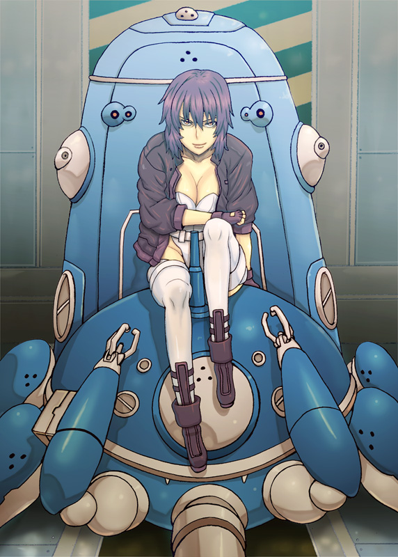 kusanagi motoko and tachikoma (ghost in the shell and 1 more) drawn by fujii_toshiaki