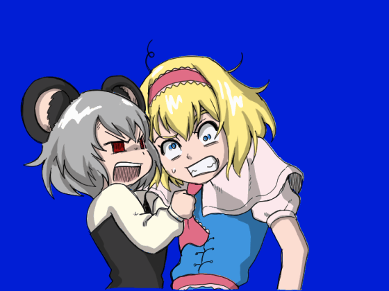 alice margatroid, nazrin, nyon, and ichigo (touhou and 1 more) drawn by geko_(nicoseiga94865705)