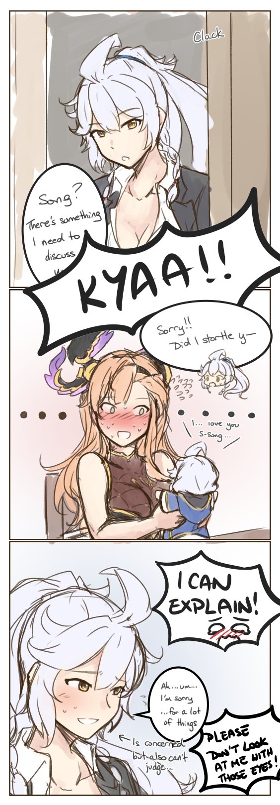silva and tweyen (granblue fantasy) drawn by limitless_skye