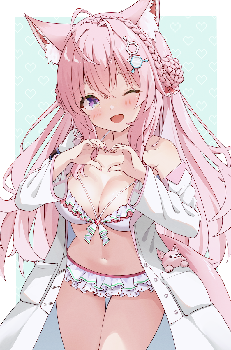 hakui koyori and kokoro (hololive) drawn by minazuki_mizu