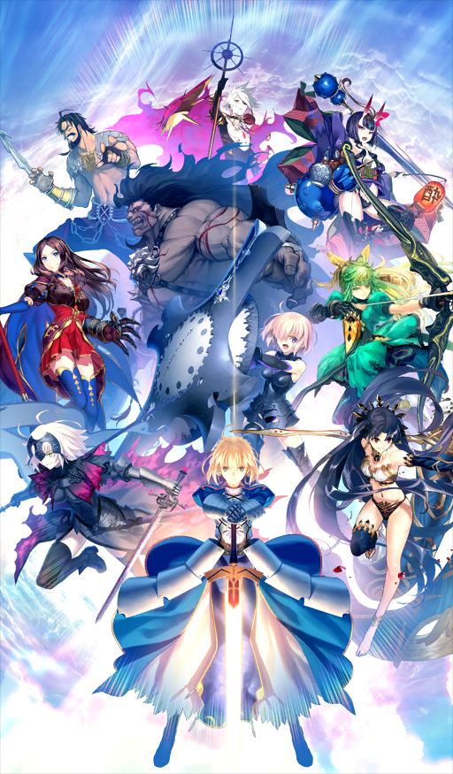 artoria pendragon, saber, mash kyrielight, shuten douji, ishtar, and 6 more (fate and 2 more) drawn by asai_genji, azusa_(hws), b_suke, honjou_raita, morii_shizuki, pako_(pakosun), simosi, and takeuchi_takashi