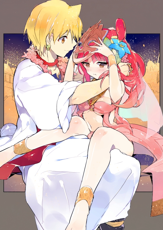 morgiana and alibaba saluja (magi the labyrinth of magic) drawn by tsunekawa_niwasuke