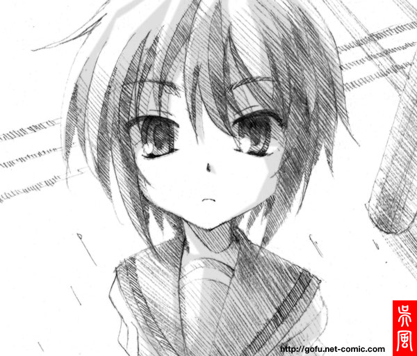 nagato yuki (suzumiya haruhi no yuuutsu) drawn by gofu