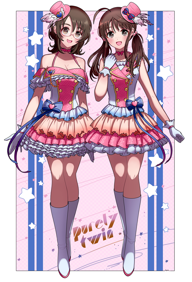 okuyama saori and asano fuka (idolmaster and 1 more) drawn by ich.