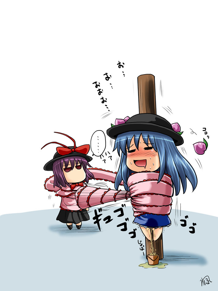 hinanawi tenshi and nagae iku (touhou) drawn by homare_(suzu_no_oka)