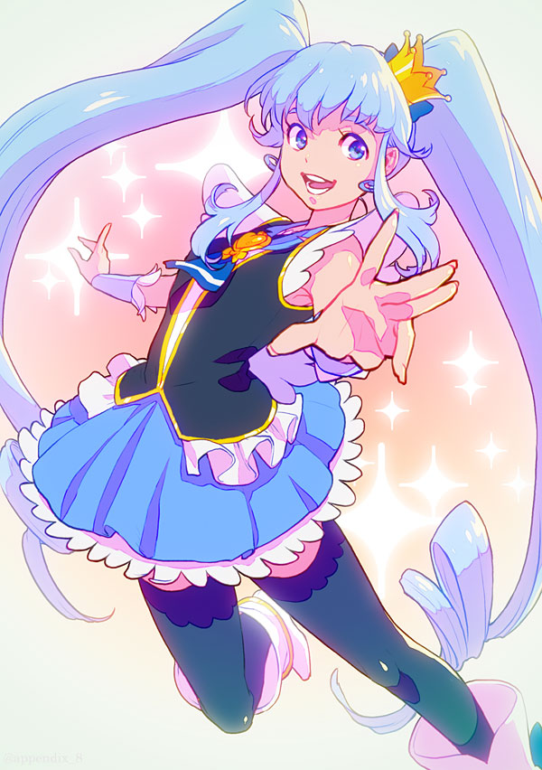 shirayuki hime and cure princess (precure and 1 more) drawn by appendix