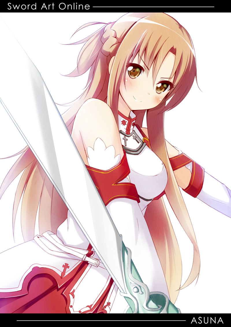 asuna (sword art online) drawn by ok-ray
