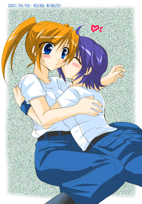 subaru nakajima and teana lanster (lyrical nanoha and 1 more) drawn by minazoi_kuina