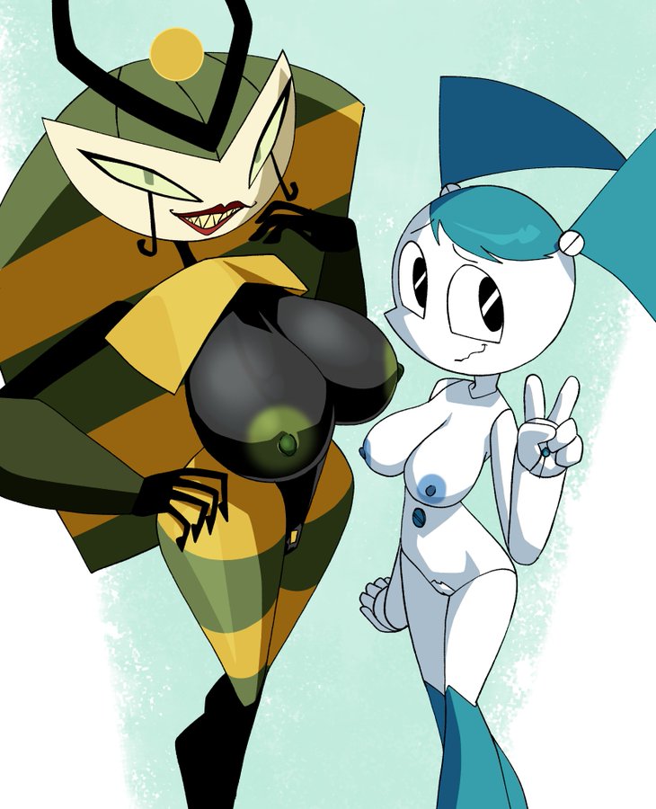 jenny wakeman and queen vexus (my life as a teenage robot) drawn by inker_comics