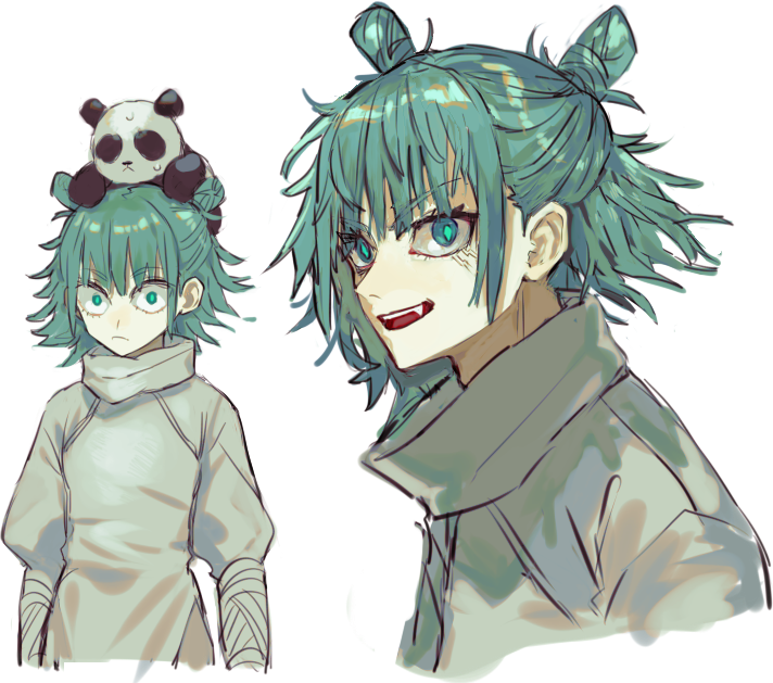 panda and kashimo hajime (jujutsu kaisen) drawn by nunonnchu
